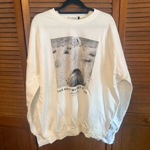 The Laundry Room This Ain’t My First Rodeo White Graphic Sweatshirt